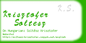 krisztofer soltesz business card